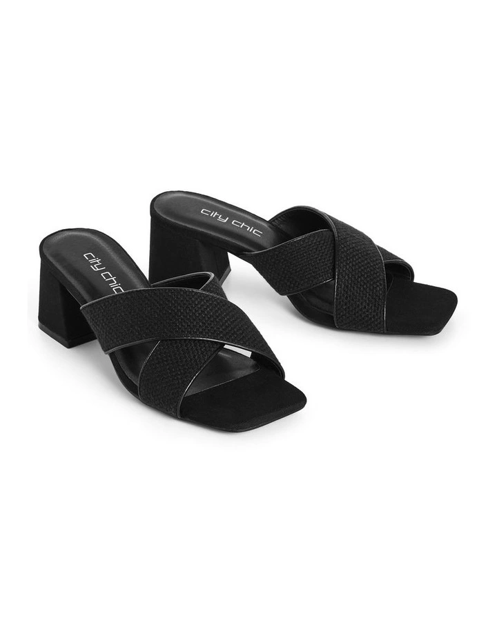 Wide Fit Tuscany Slide in Black image 6