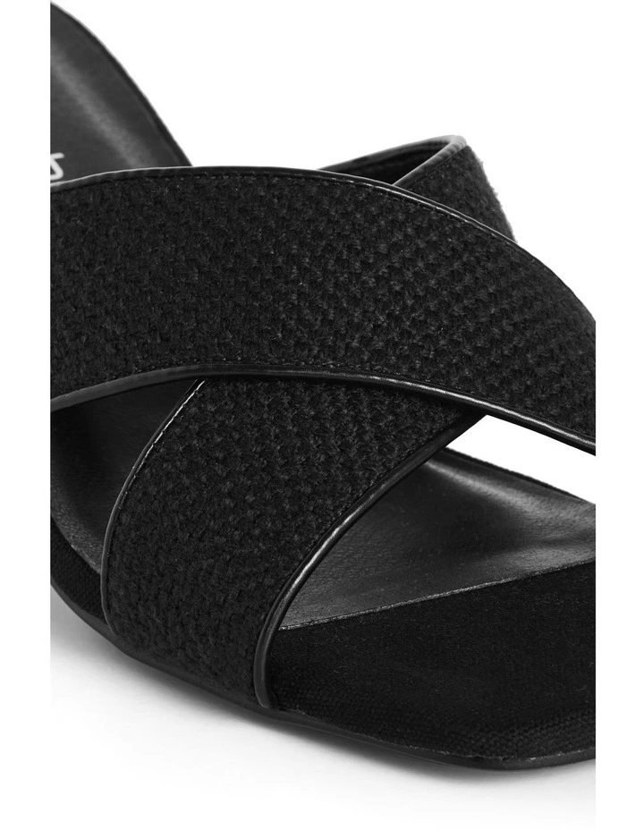 Wide Fit Tuscany Slide in Black image 7
