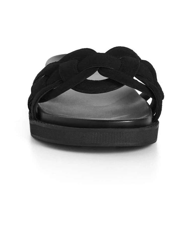 Wide Fit Star Weave Slide in Black image 5