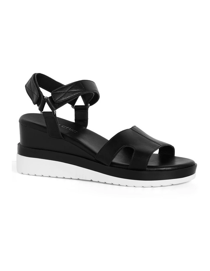 Wide Fit Viki Platform in Black image 2