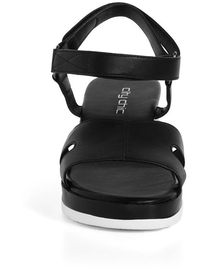 Wide Fit Viki Platform in Black image 5