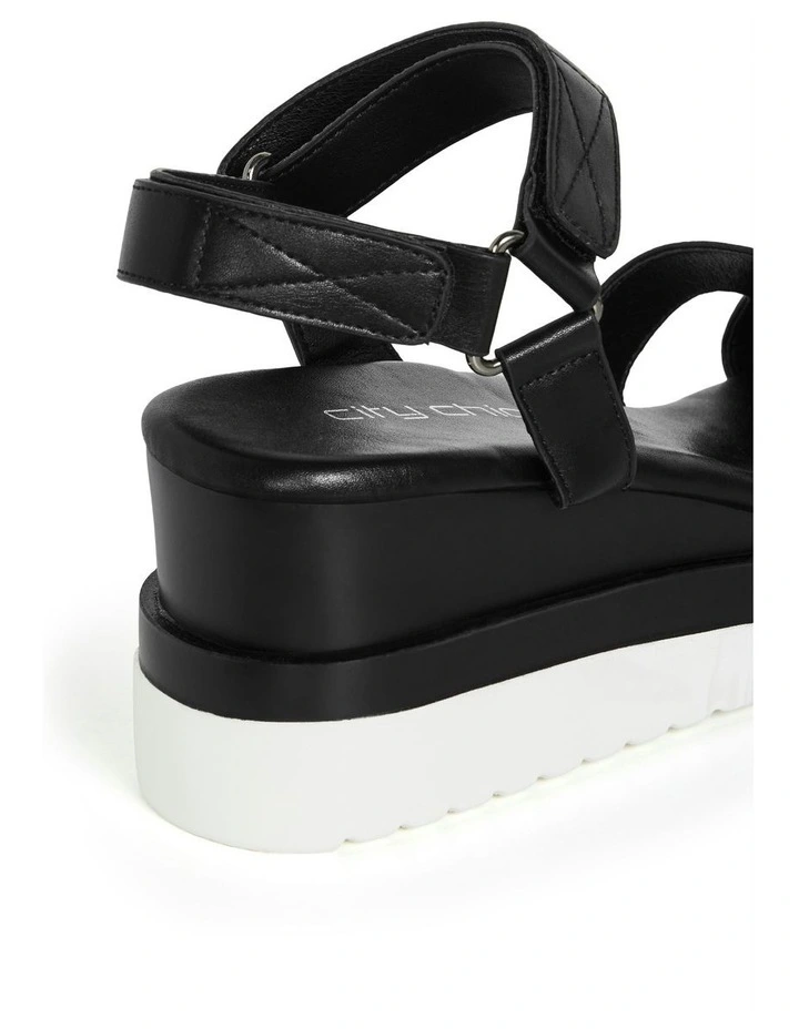 Wide Fit Viki Platform in Black image 7