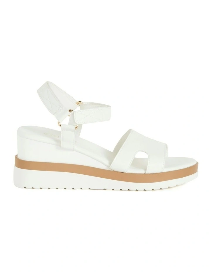 Wide Fit Viki Platform in White image 1