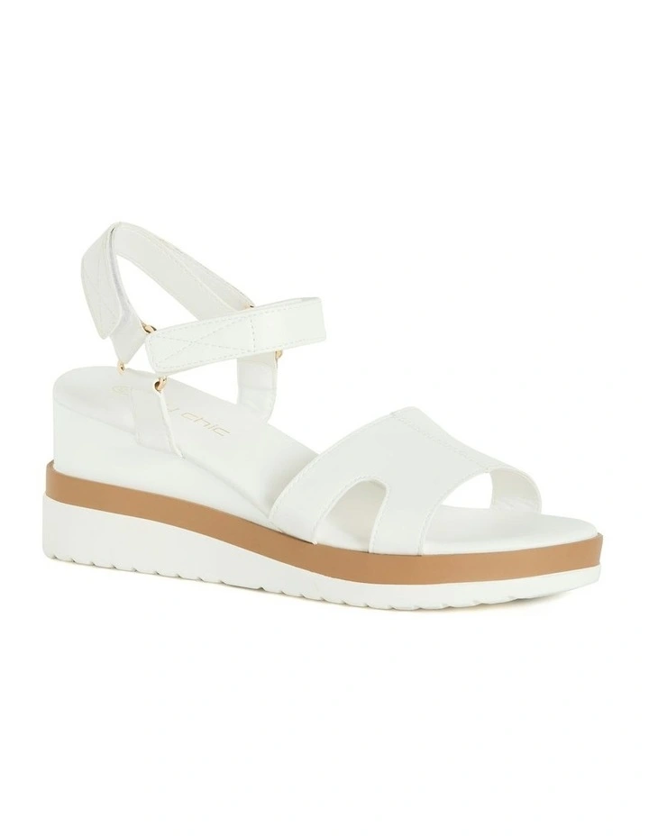 Wide Fit Viki Platform in White image 2