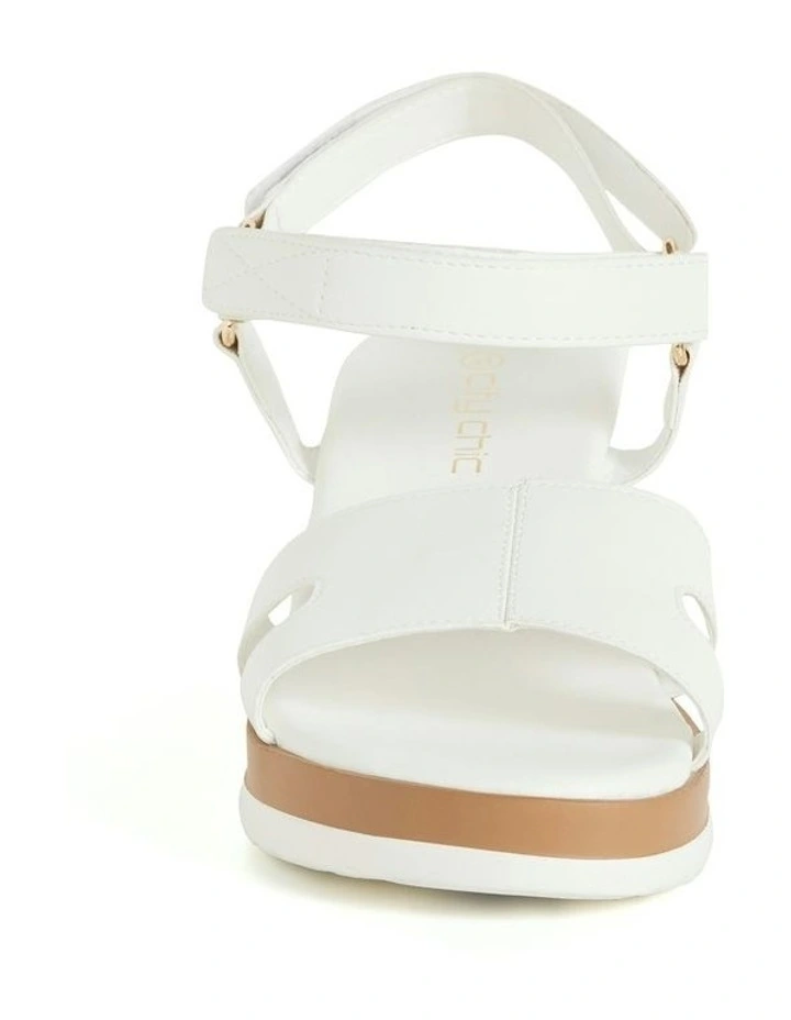 Wide Fit Viki Platform in White image 5