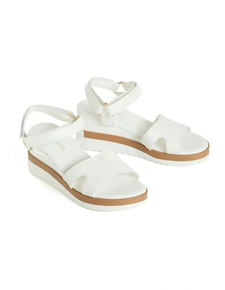 Wide Fit Viki Platform in White image 6