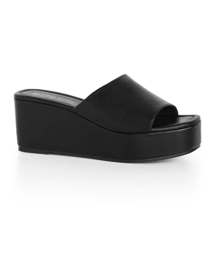 Wide Fit Slidey Platform in Black image 2
