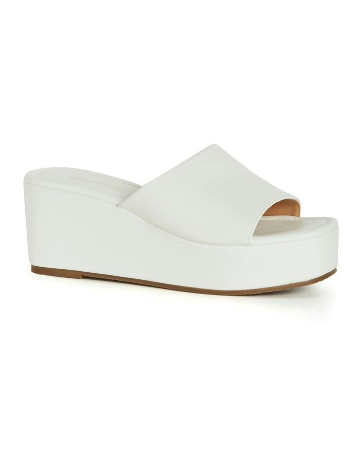 Wide Fit Slidey Platform in White image 2