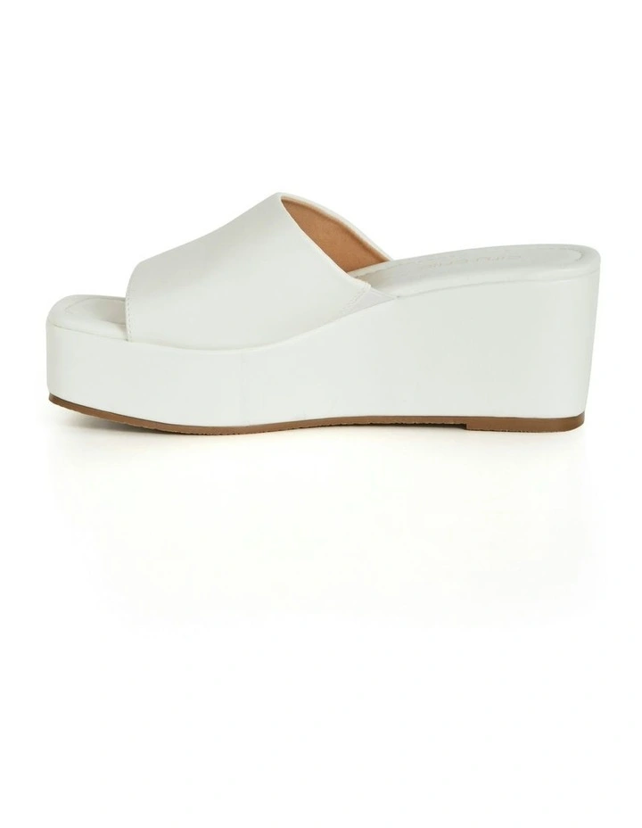 Wide Fit Slidey Platform in White image 4