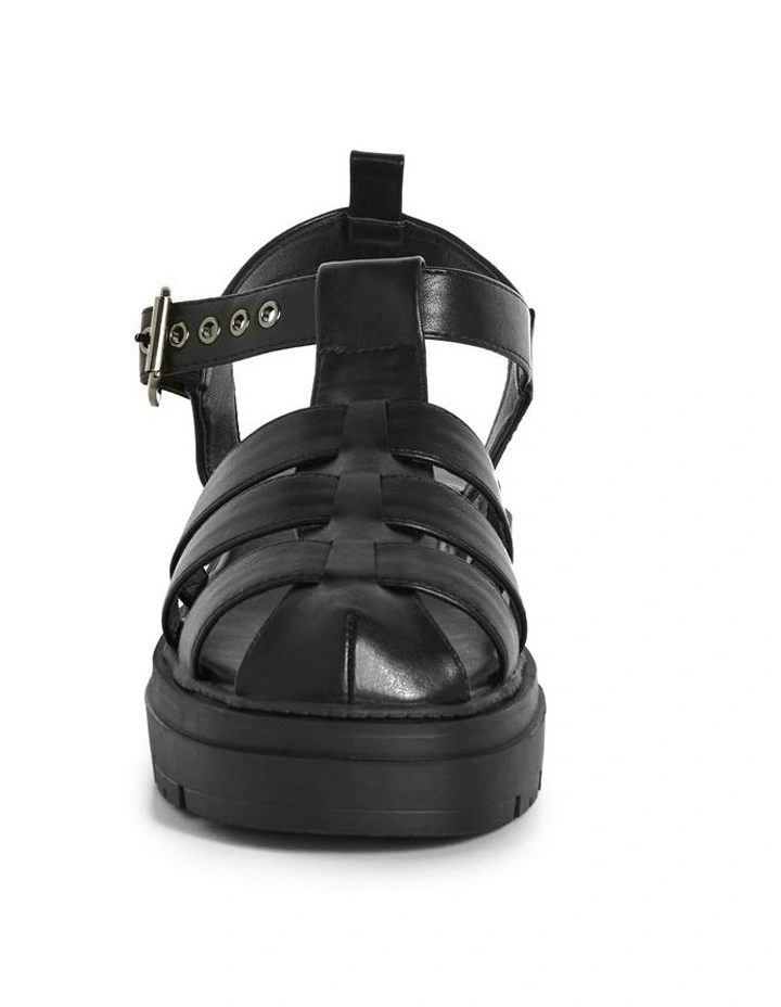 Wide Fit Daisy Platform in Black image 5