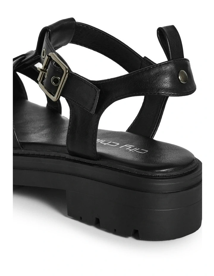 Wide Fit Daisy Platform in Black image 7