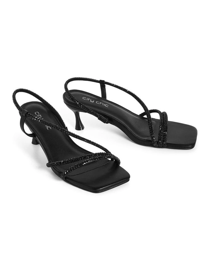 Wide Fit Party Slingback in Black image 6