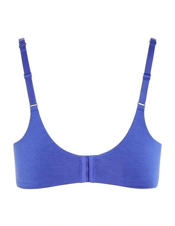 Smooth And Chic Cotton T-shirt Bra in Blue image 4