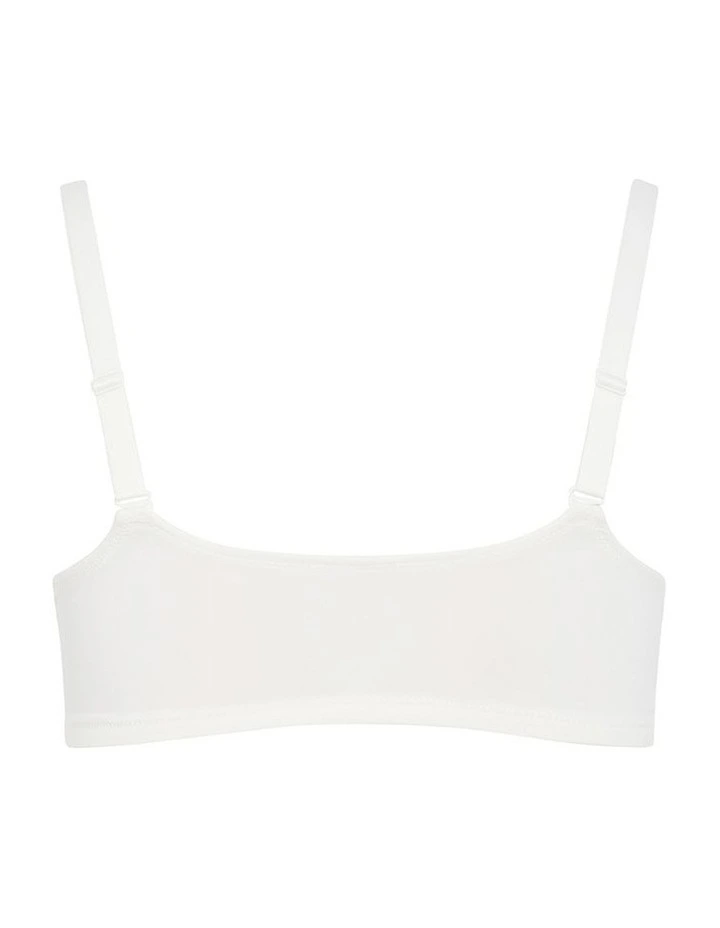 Smooth And Chic Front Close Cotton Push Up Bra in Ivory image 4