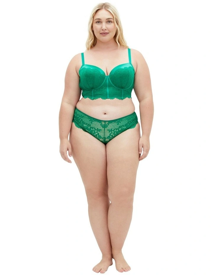 Plus Size Allure Demi Longline Bra in kelly green image 1