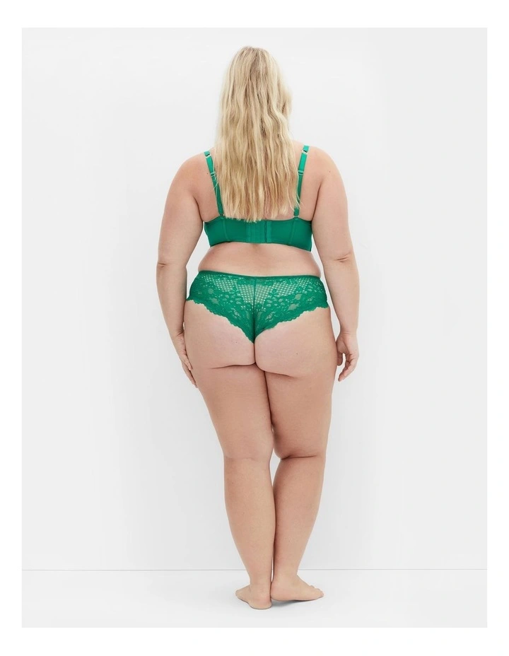 Plus Size Allure Demi Longline Bra in kelly green image 2