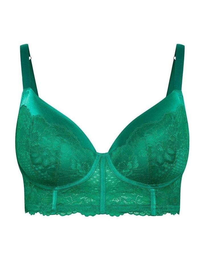 Allure Demi Longline Bra in Green image 3