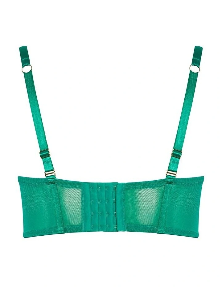 Allure Demi Longline Bra in Green image 4