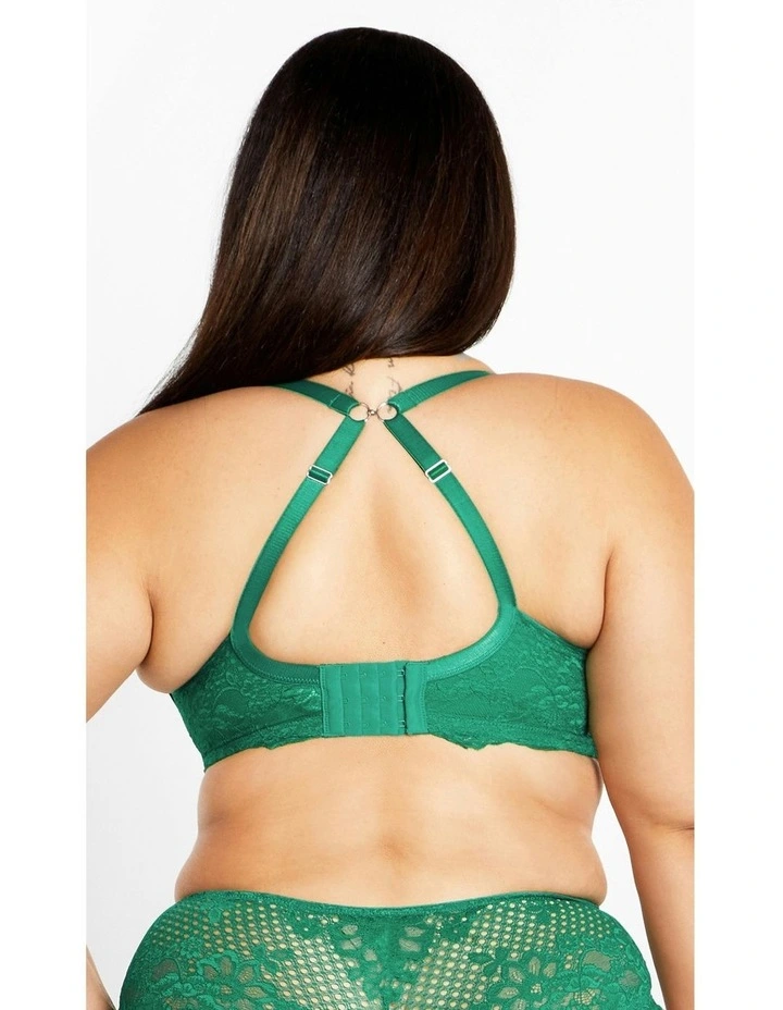 Plus Size Allure Push Up Bra in kelly green image 3