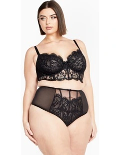 Arabella Longline Underwire Bra in Black
