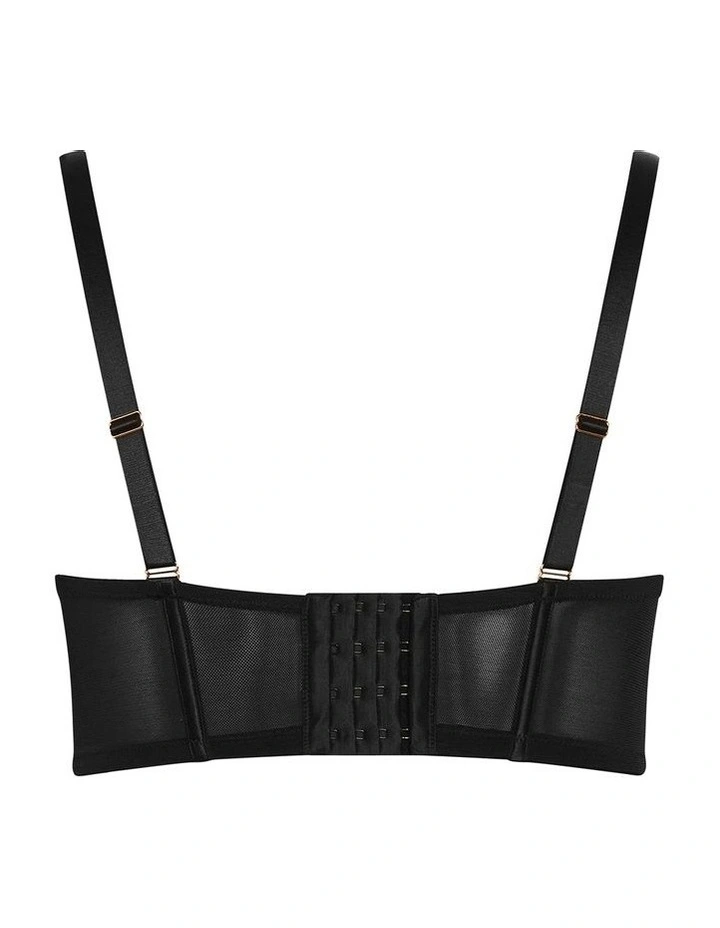 Arabella Longline Underwire Bra in Black image 4