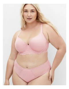 Gemma Contour Longline Bra in Rose Pink