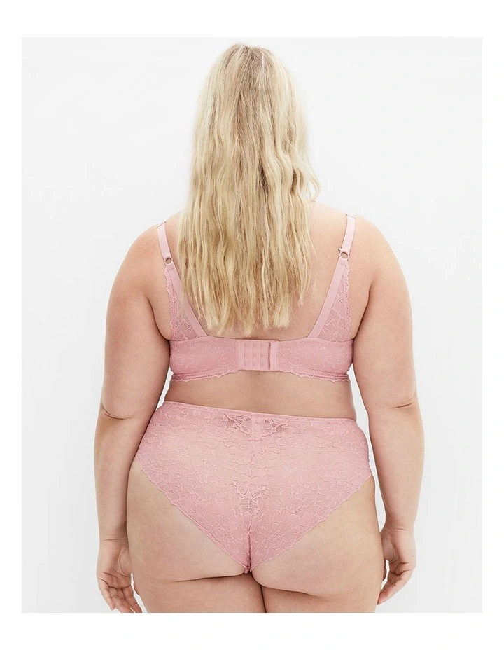 Gemma Contour Longline Bra in Rose Pink image 2