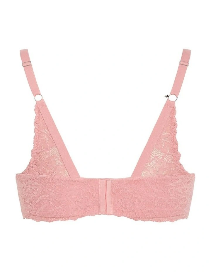 Gemma Contour Longline Bra in Rose Pink image 4