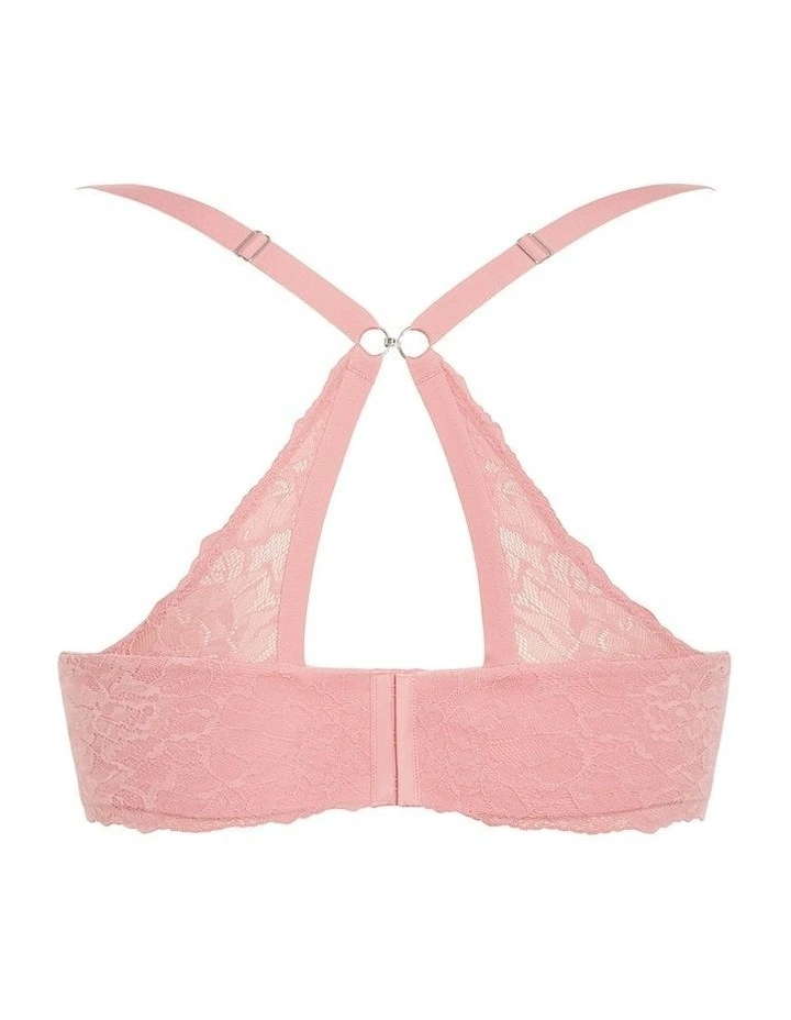 Gemma Contour Longline Bra in Rose Pink image 6