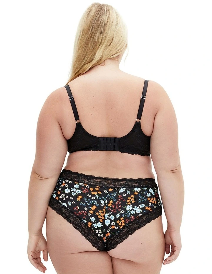 Hailey Contour Print Bra in Black image 2