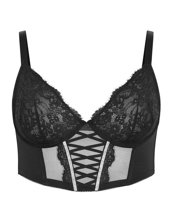 Josephine Underwire Bustier in Black image 3