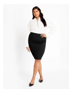 Midi Tube Skirt in Black