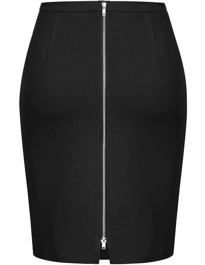 Midi Tube Skirt in Black image 4