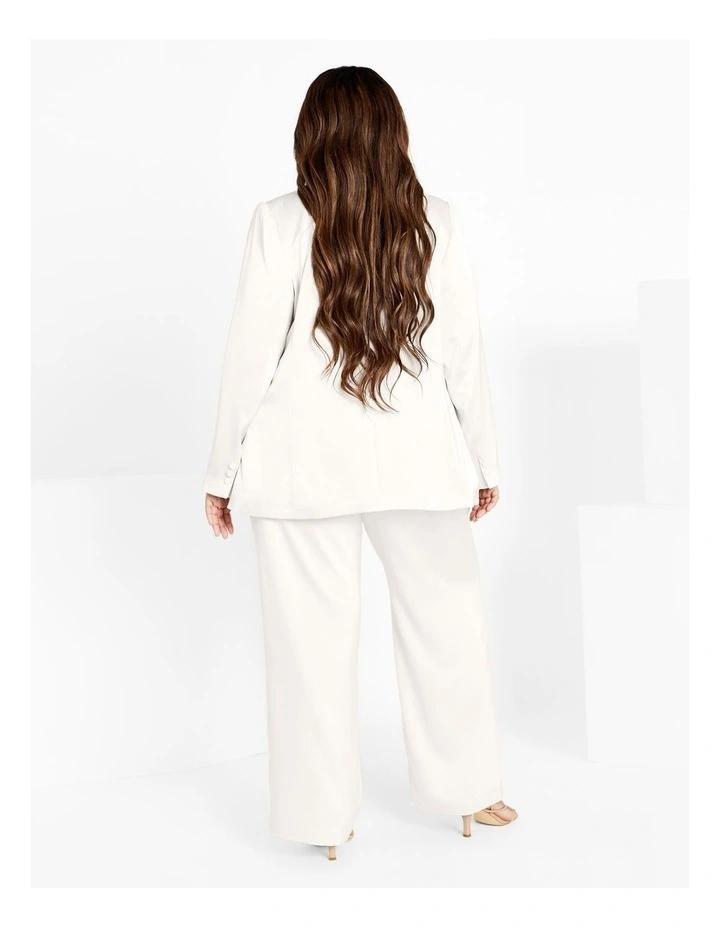 Rylie Satin Blazer in Oat image 2