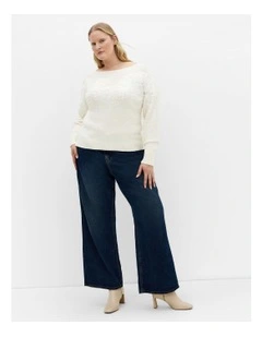 Braylin Sequin Jumper in Ivory