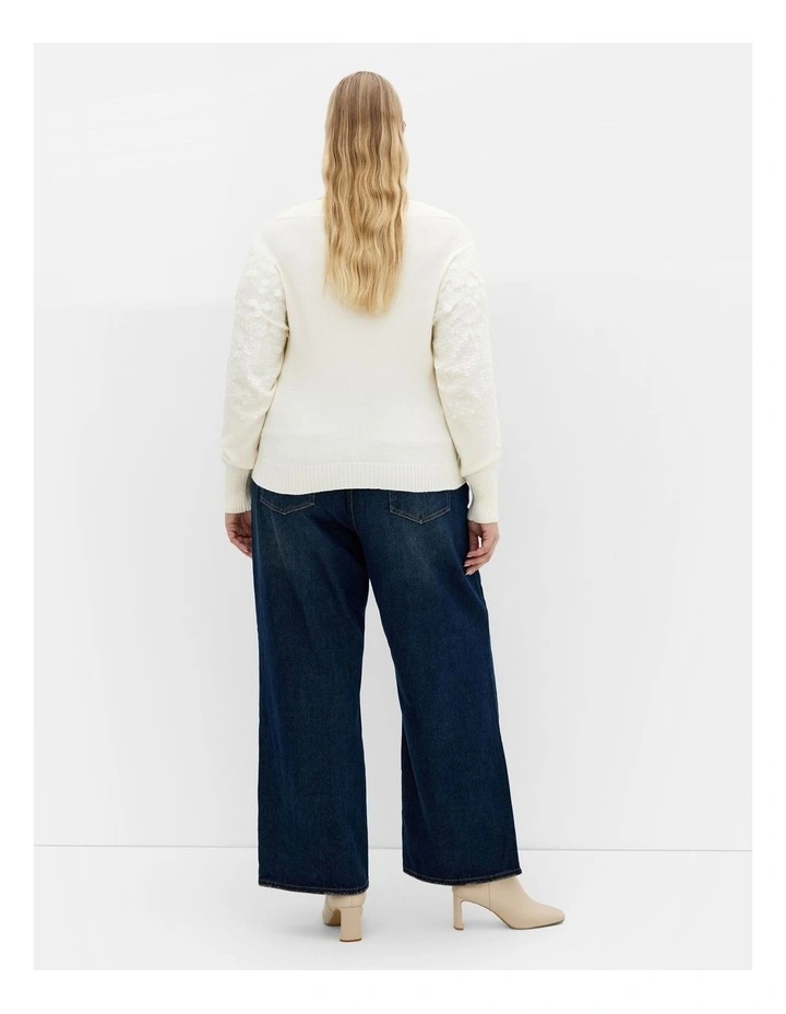 Braylin Sequin Jumper in Ivory image 2