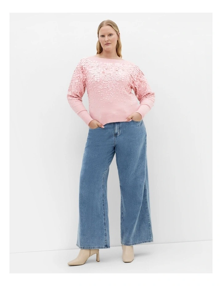 Braylin Sequin Jumper in Blush image 1