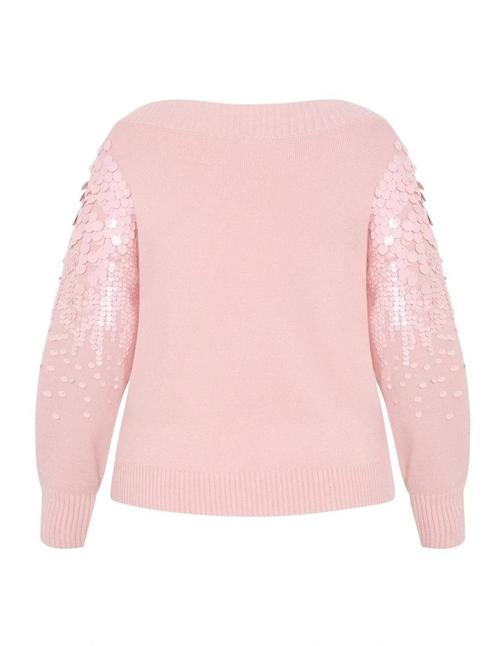 Braylin Sequin Jumper in Blush image 4
