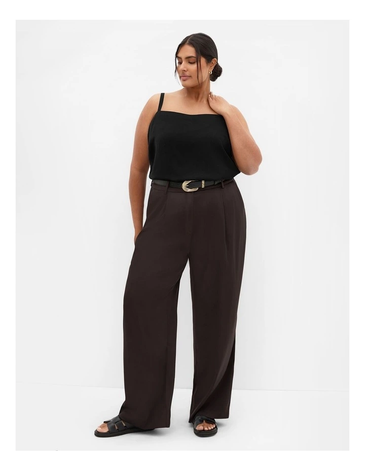 Rylie Wide Leg Pant in Chocolate image 1