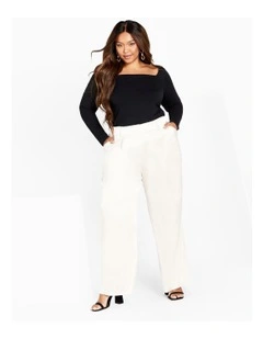 Rylie Wide Leg Pant in Oat