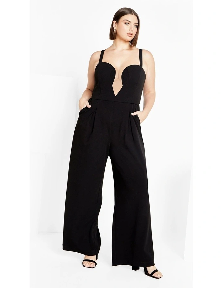 Flaunt It Jumpsuit in Black image 1