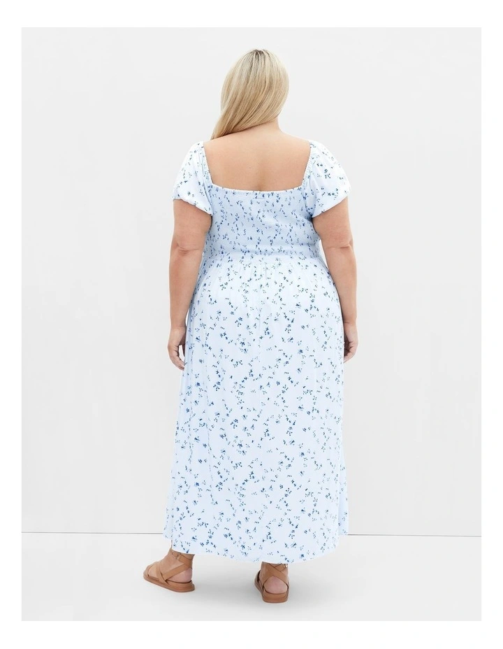 Abbie Print Maxi Dress in Blue image 2