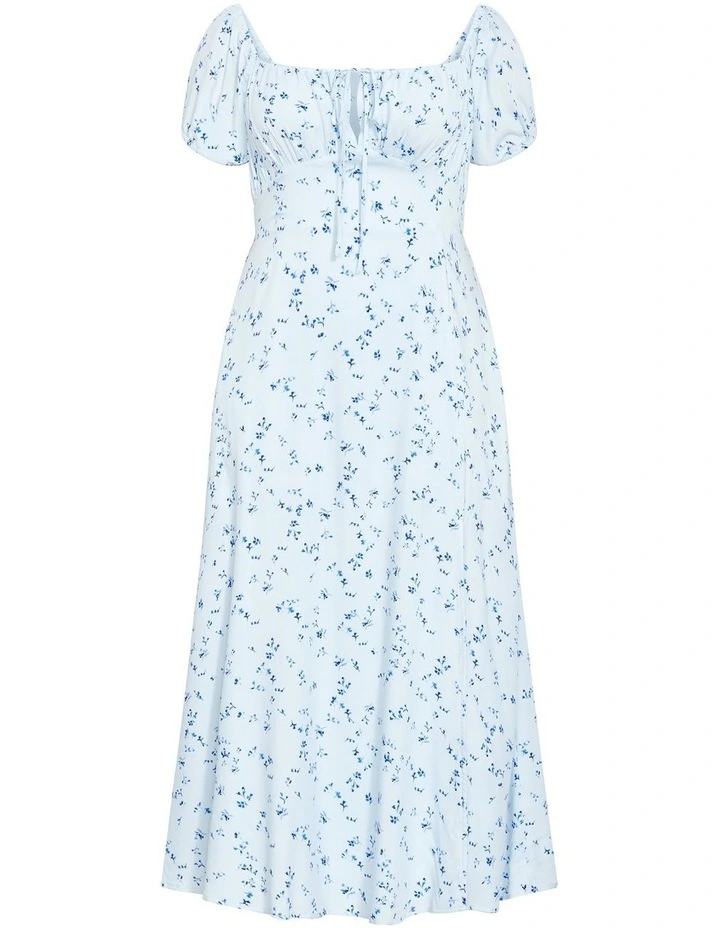 Abbie Print Maxi Dress in Blue image 3