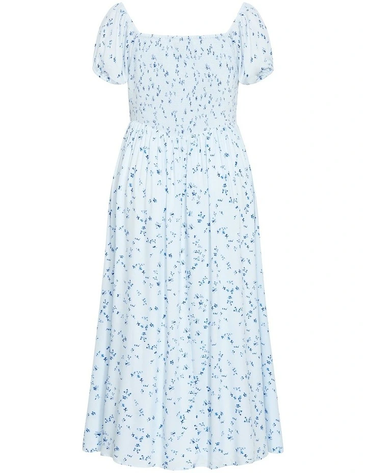 Abbie Print Maxi Dress in Blue image 4