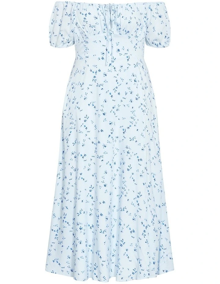 Abbie Print Maxi Dress in Blue image 5