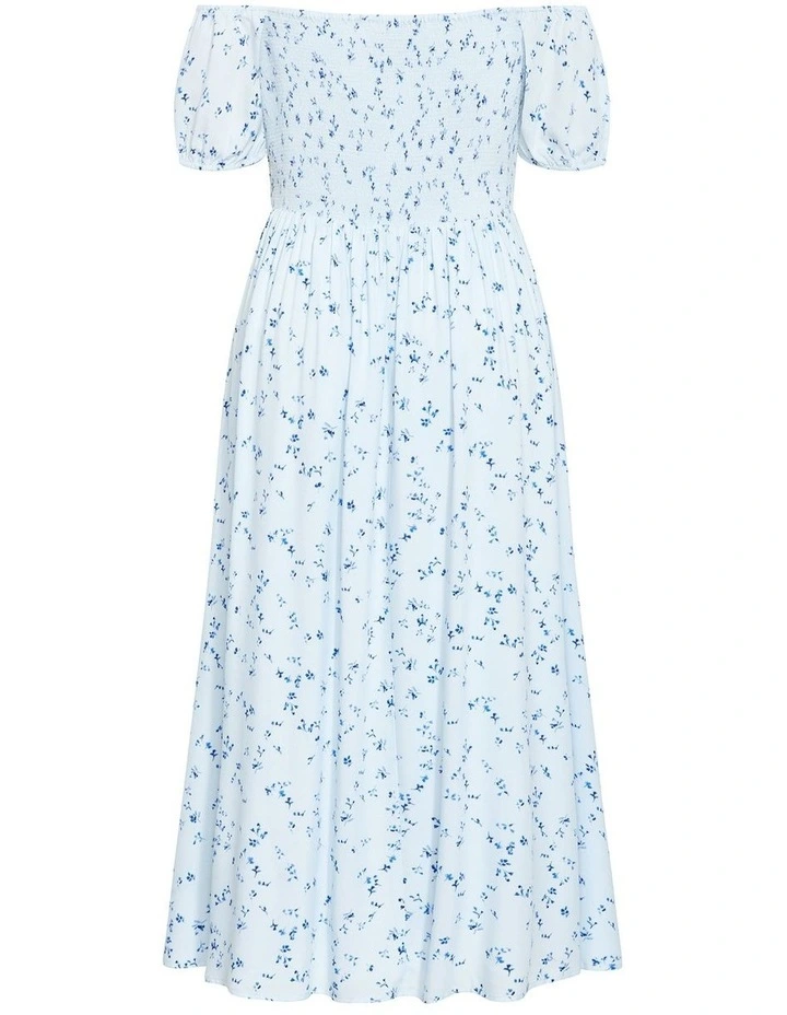 Abbie Print Maxi Dress in Blue image 6