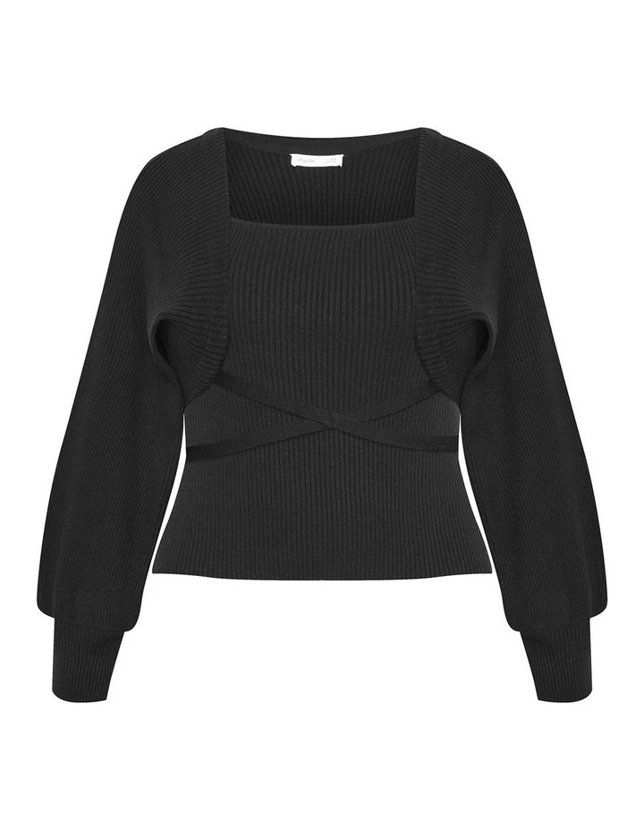 Cassie Cardigan 2 Piece in black image 5