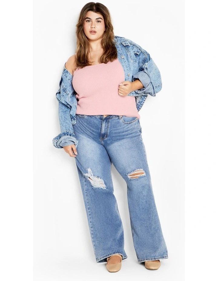 Cassie 2 Piece Cardigan Jumper in baby pink image 3