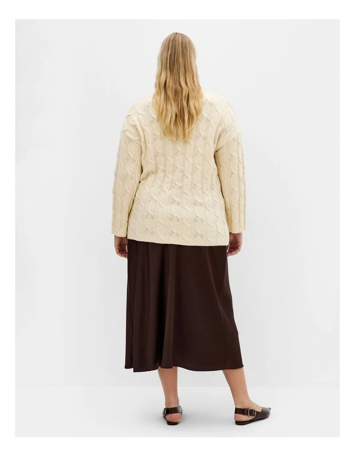 Iris Cable Jumper in Cream image 2