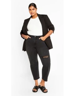 Harley Fit Kenia Straight Jean in Black Wash